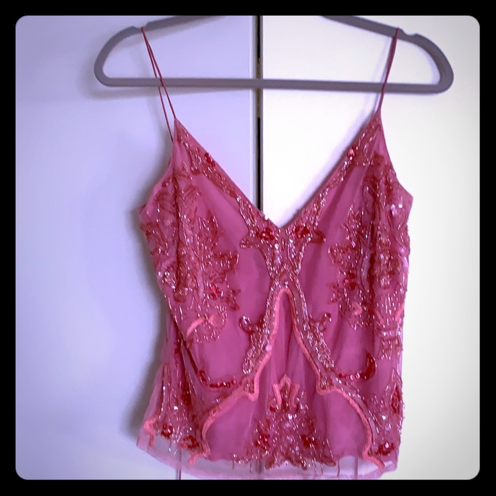 Tracy Reese cami beaded pink